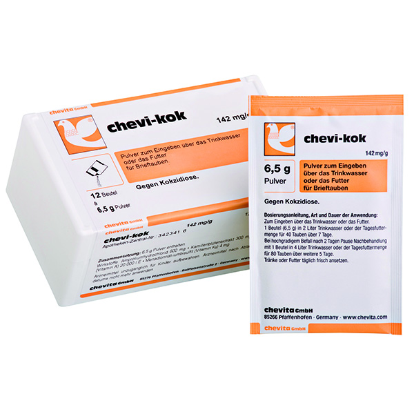 CHEVIKOK powder - (treats coccidiosis) - (box - 12 sachets)